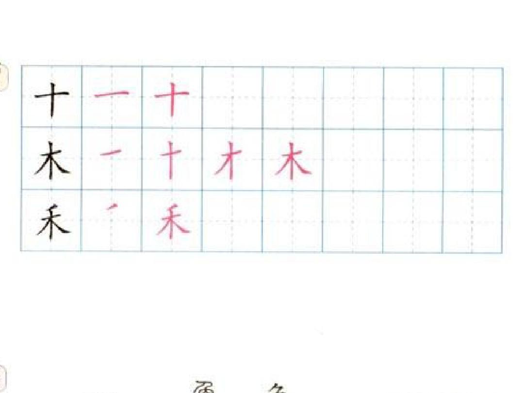 三字在田字格里怎么写