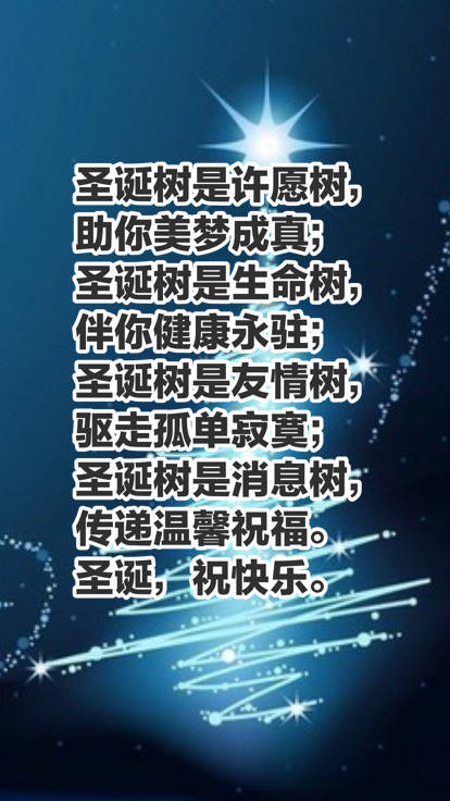 圣诞祝福语中文